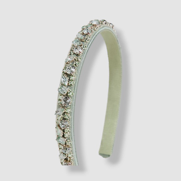 Jennifer Behr Essen Crystal Embellished Headband in Sage never worn! - Picture 2 of 3